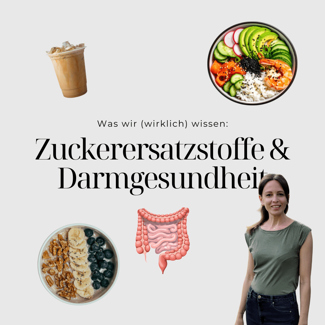 Titelbild Zuckerersatzstoffe & Darmgesundheit - was wir wirklich wissen . Zu sehen ist Autorin Marleen Gersdorf